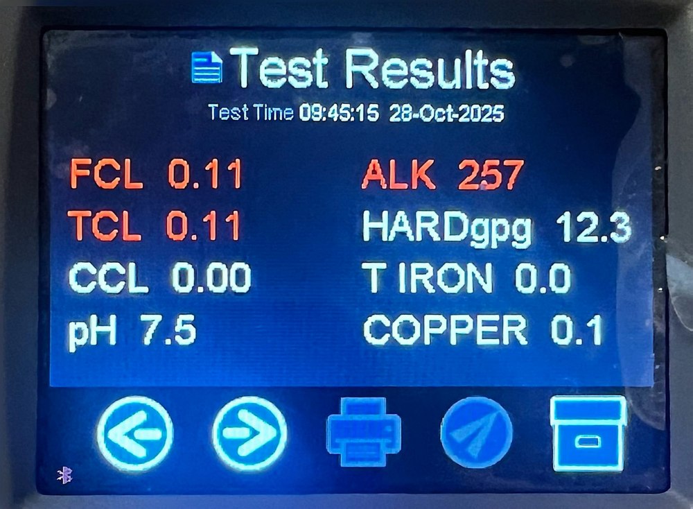 Water test result documentation from an Eastern NC home